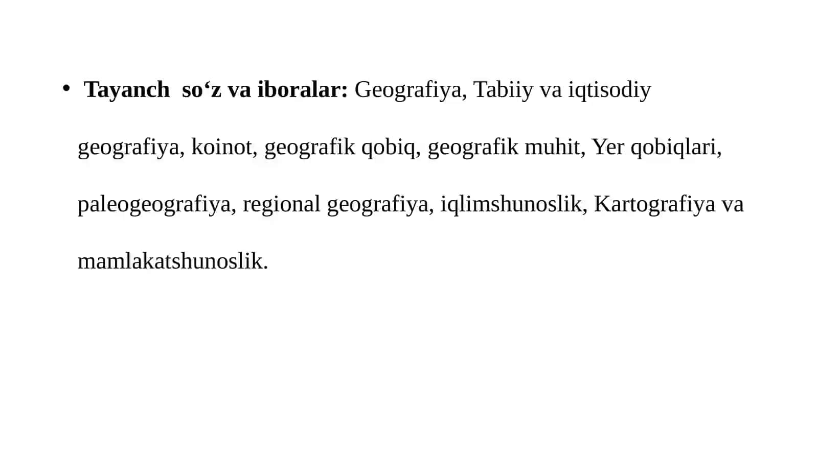 UMUMIY TABIIY GEOGRAFIYA FANIGA KIRISH 2