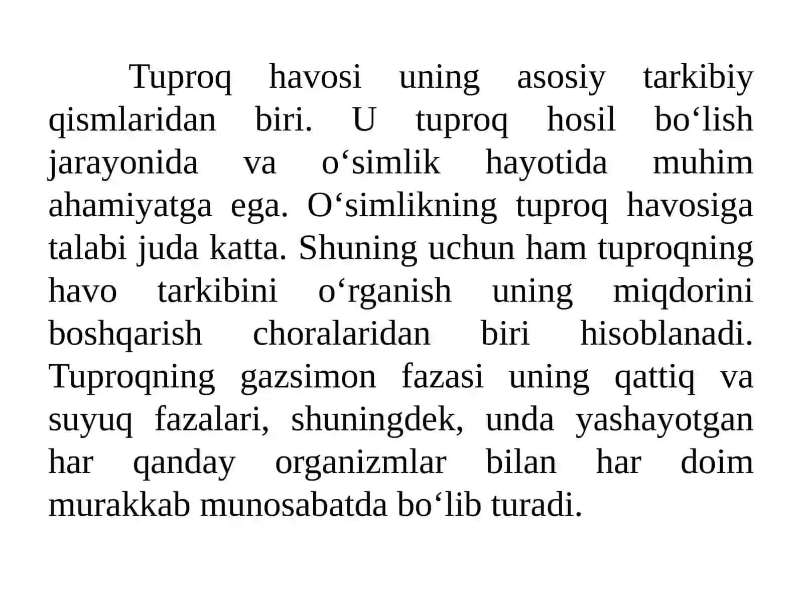 TUPROQNING HAVO XOSSALARI VA REJIMI 2