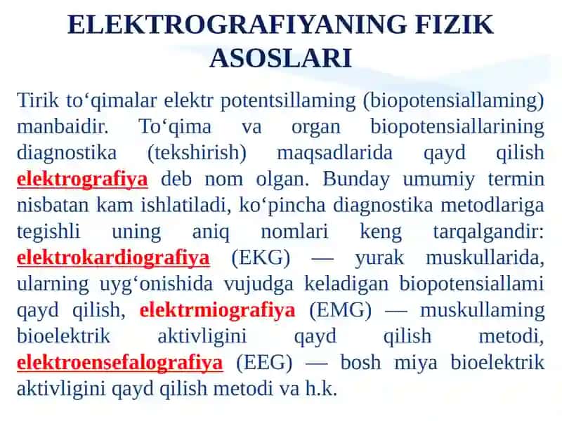 Tibbiy va Biologik Fizika Fanidan Amaliy Mashg'ulot 2