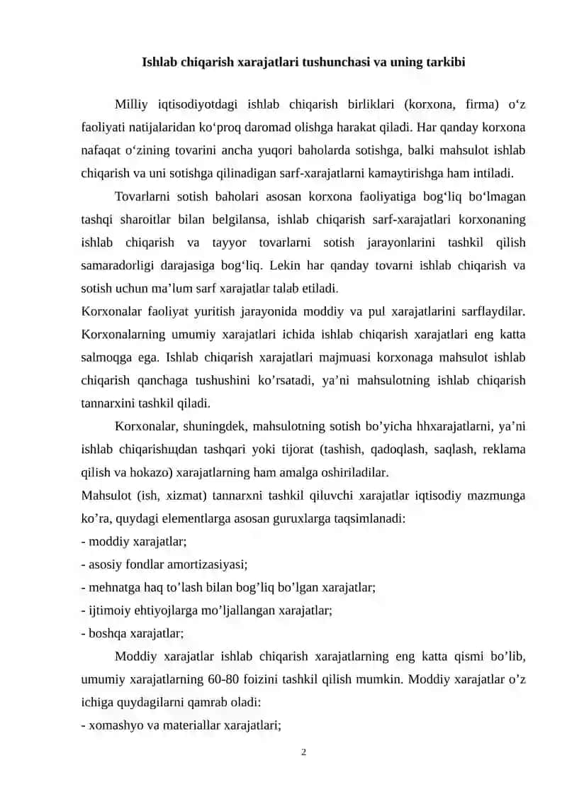 Sanoat korxonasi foydasining taqsimlanishi va ishlatilishi 2