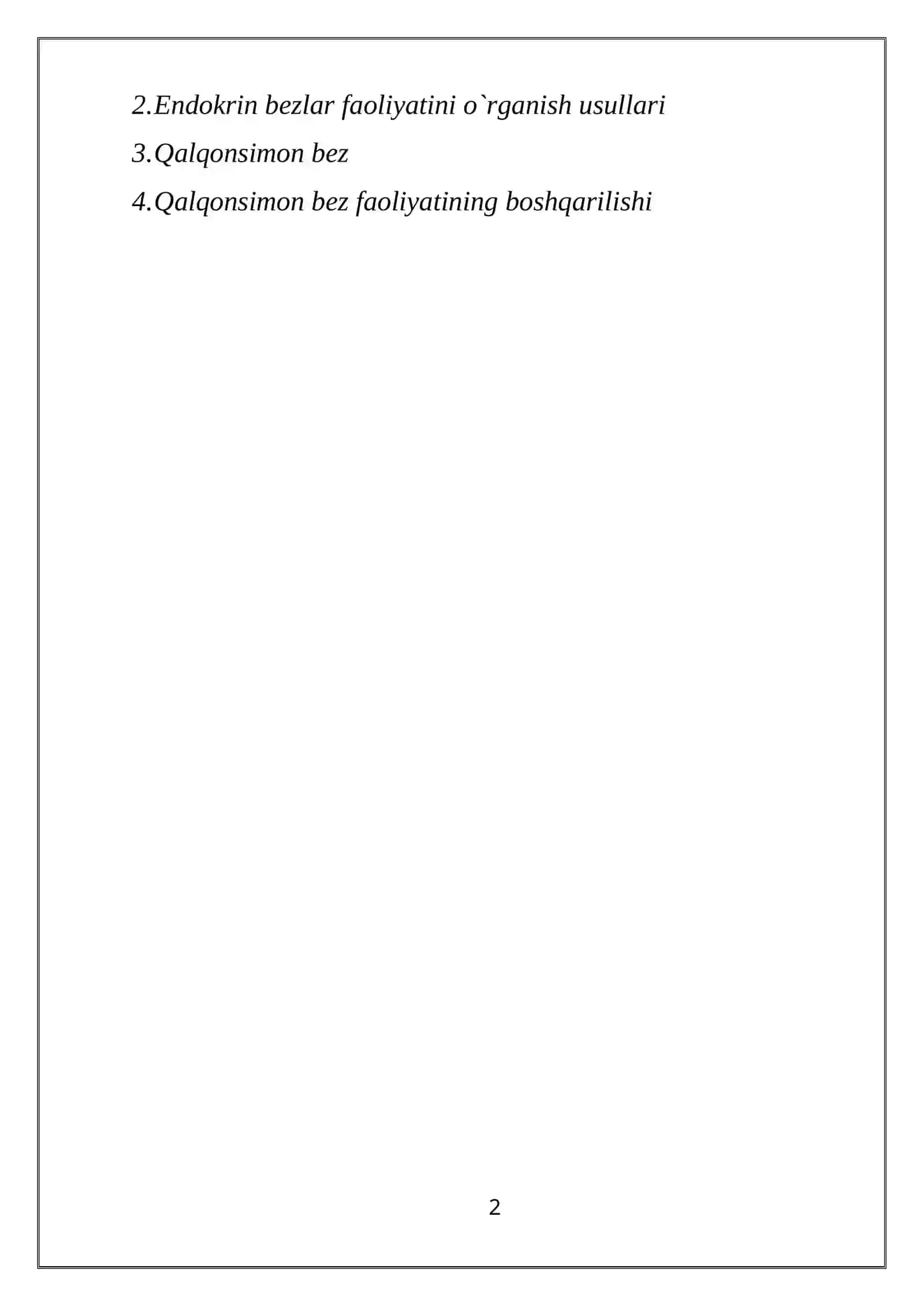ICHKI SEKRETSIYA BEZLARI FIZIOLOGIYASI 2