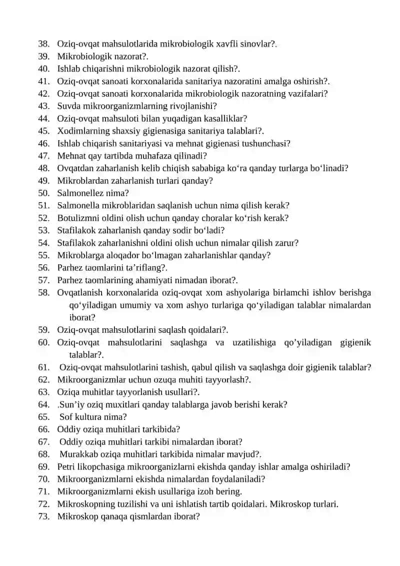 Sanitariya va gigiyena tushunchalari 2