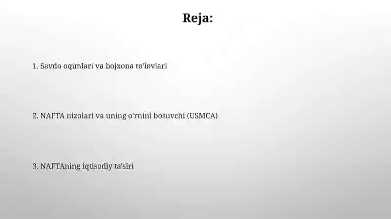 NAFTAning iqtisodiy ta'siri 2