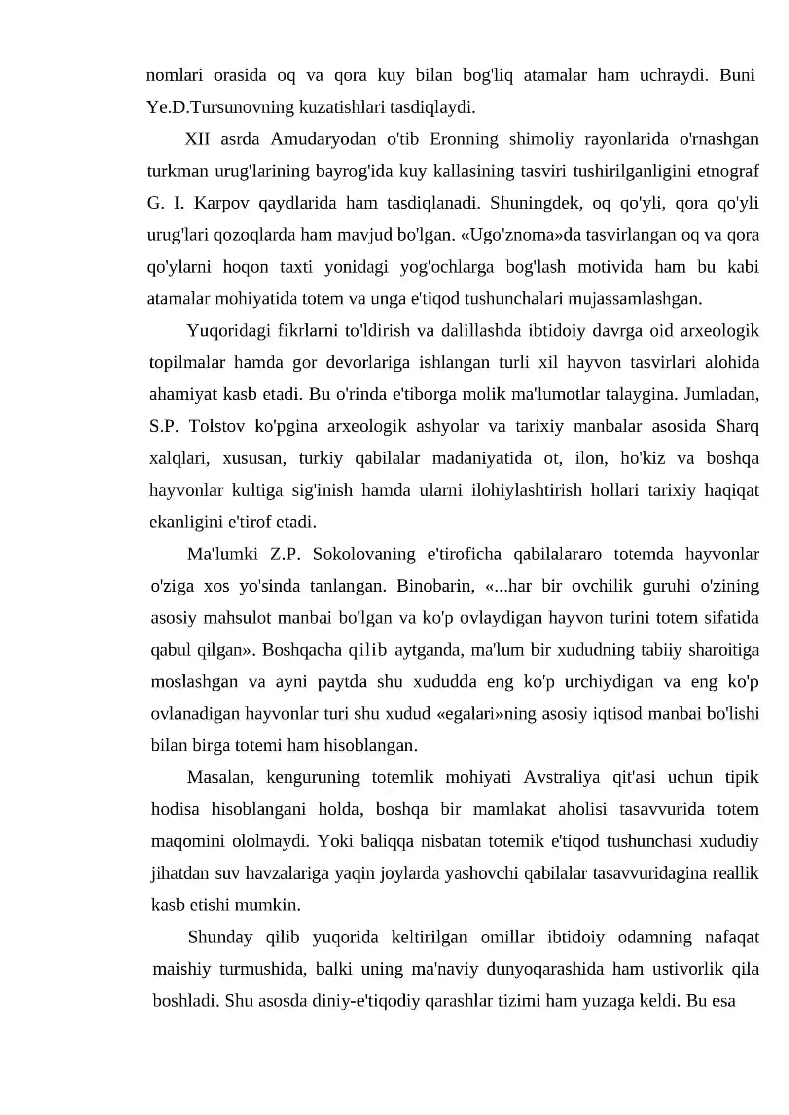Etnografik ma'lumot va arxeologik topilmalar-totemik talqinlar tayanchi 2
