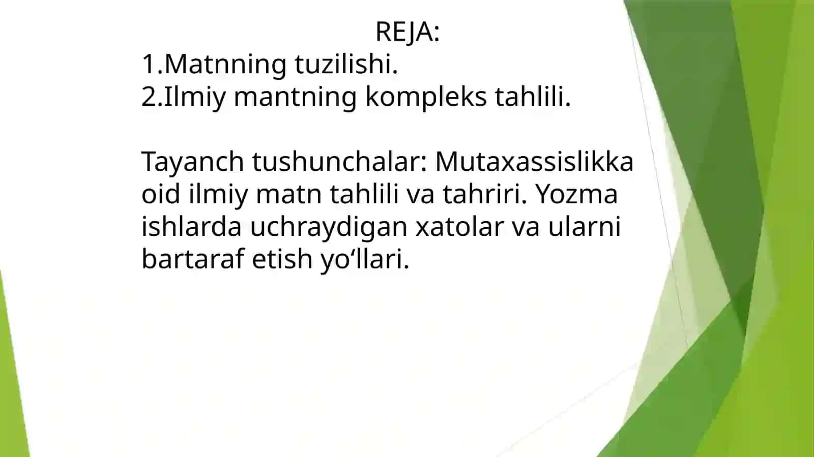 ILMIY MATNNING KOMPLEKS TAHLILI 2