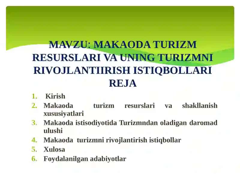 Makaoda Turizm Resurslari Va Uning Turizmni Rivojlantirish Istiqbollari 2
