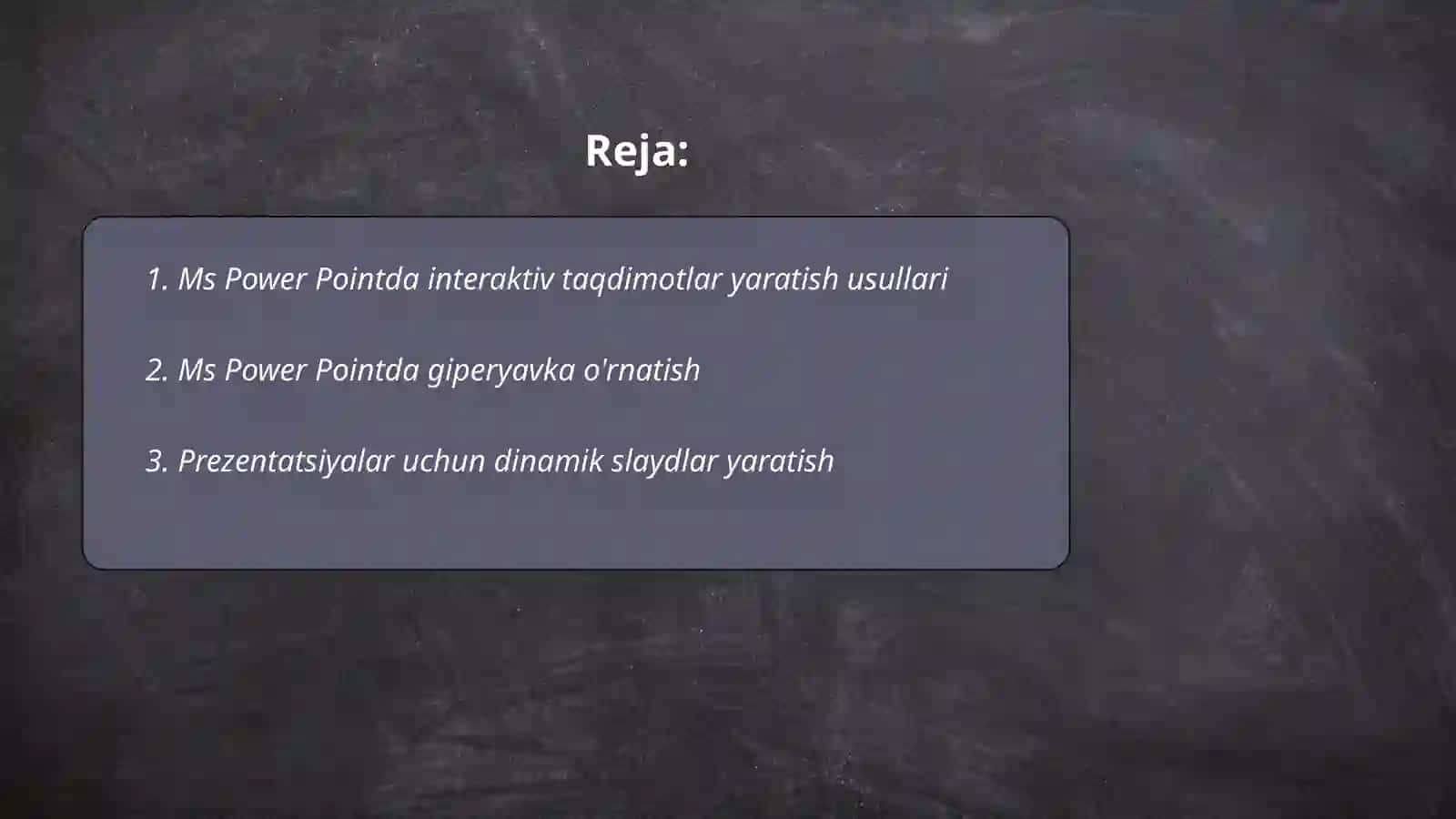 Mavzulashtirilgan shablonlar bilan ishlash 2