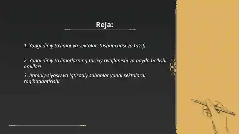 Yangi diniy ta'limot va sektalar 2