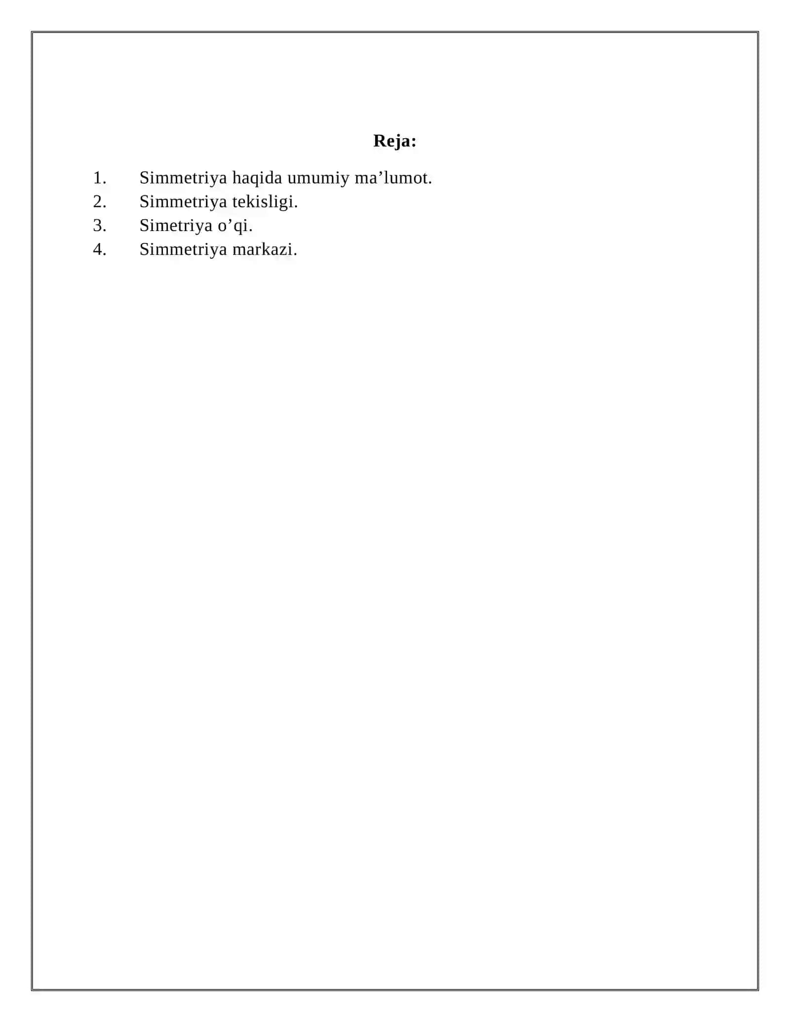 Simmetriya elementlari 2