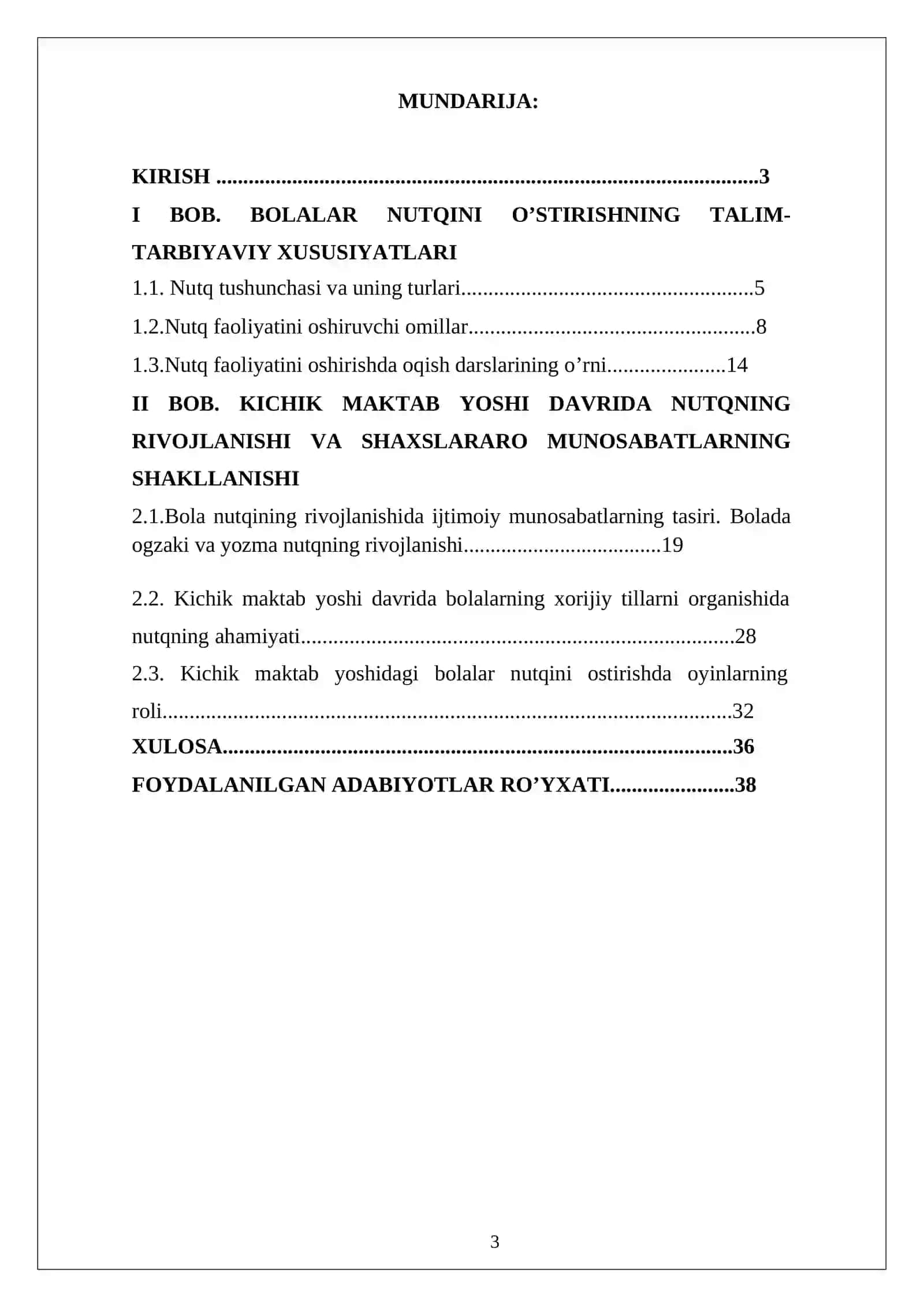"Kichik maktab yoshi davrida bolada nutqning rivojlanshi" 2