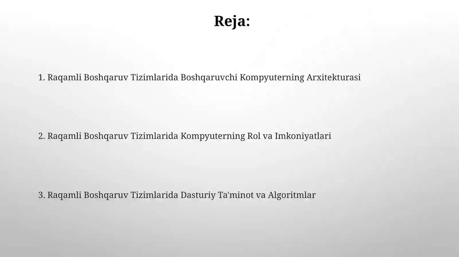 Raqamli Boshqarish Tizimlarida Boshqaruvchi Kompyuter 2