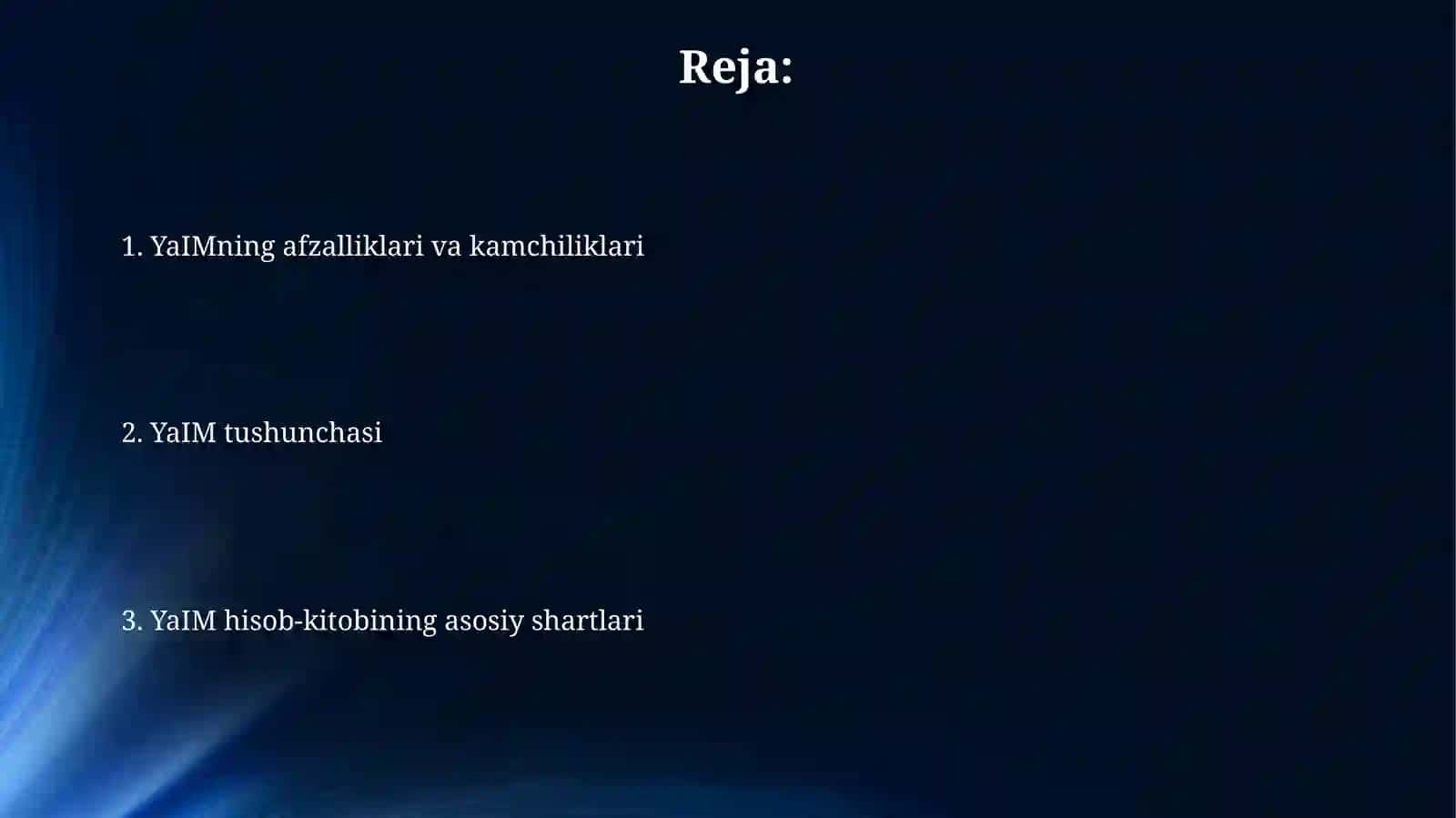 Yalpi ichki mahsulot tushunchasi va uni hisoblashning asosiy shartlari 2