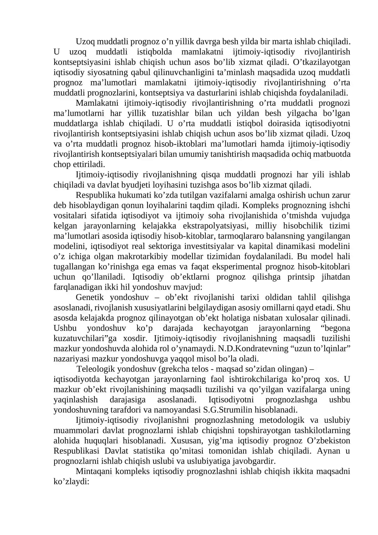Mintaqalar taraqqiyotini prognozlash va ijtimoiy-iqtisodiy rivojlantirish strategiyalari 2