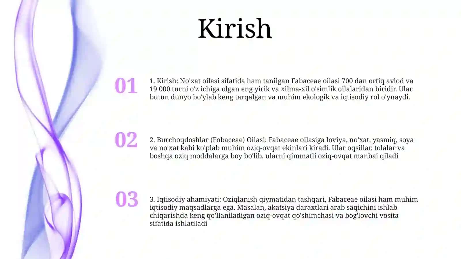 Burchoqdoshlar (Fobaceae)Oilasi 2