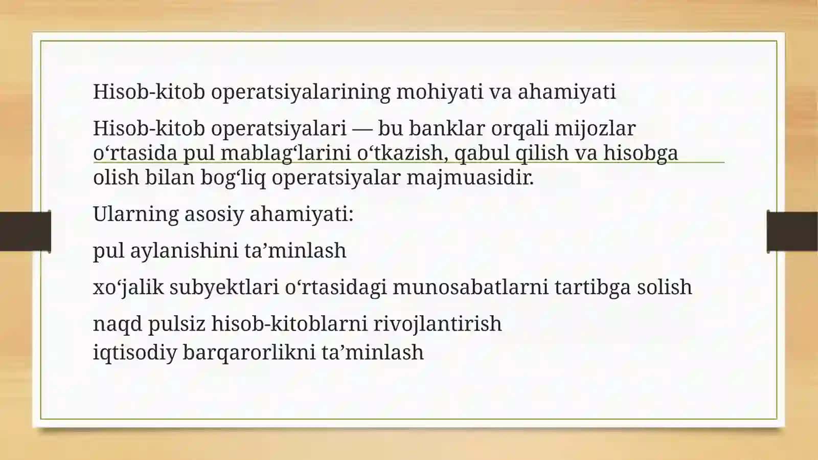 Mijozlarga ko‘rsatilgan hisob-kitoboperatsiyalari auditdan o‘tkazish tartiblari 2
