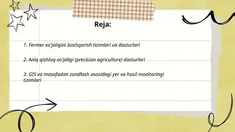 Fermer xo'jaligini boshqarish tizimlari va dasturlari 2