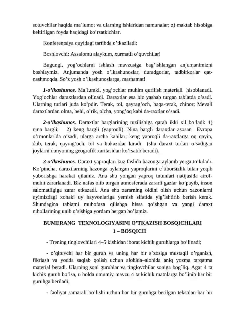 Boshlang`ich sinf o`quvchilarida texnologiya fanini o`qitishda innovation texnologiyalardan foydalanish (1-4- sinflar) 2