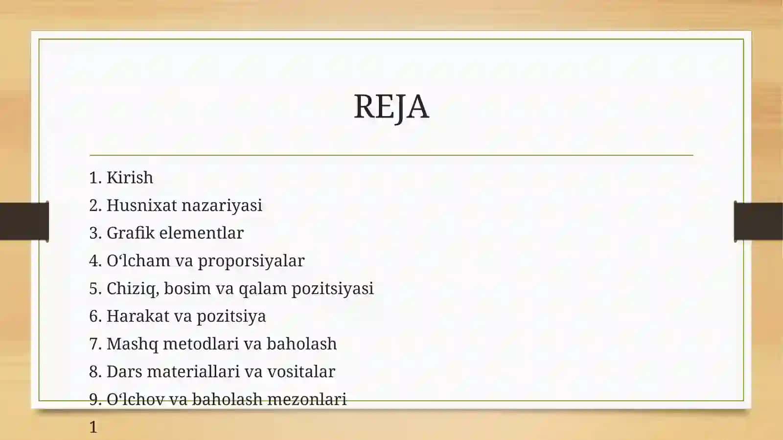 Husnixatga oʻrgatishning grafik talablari 2