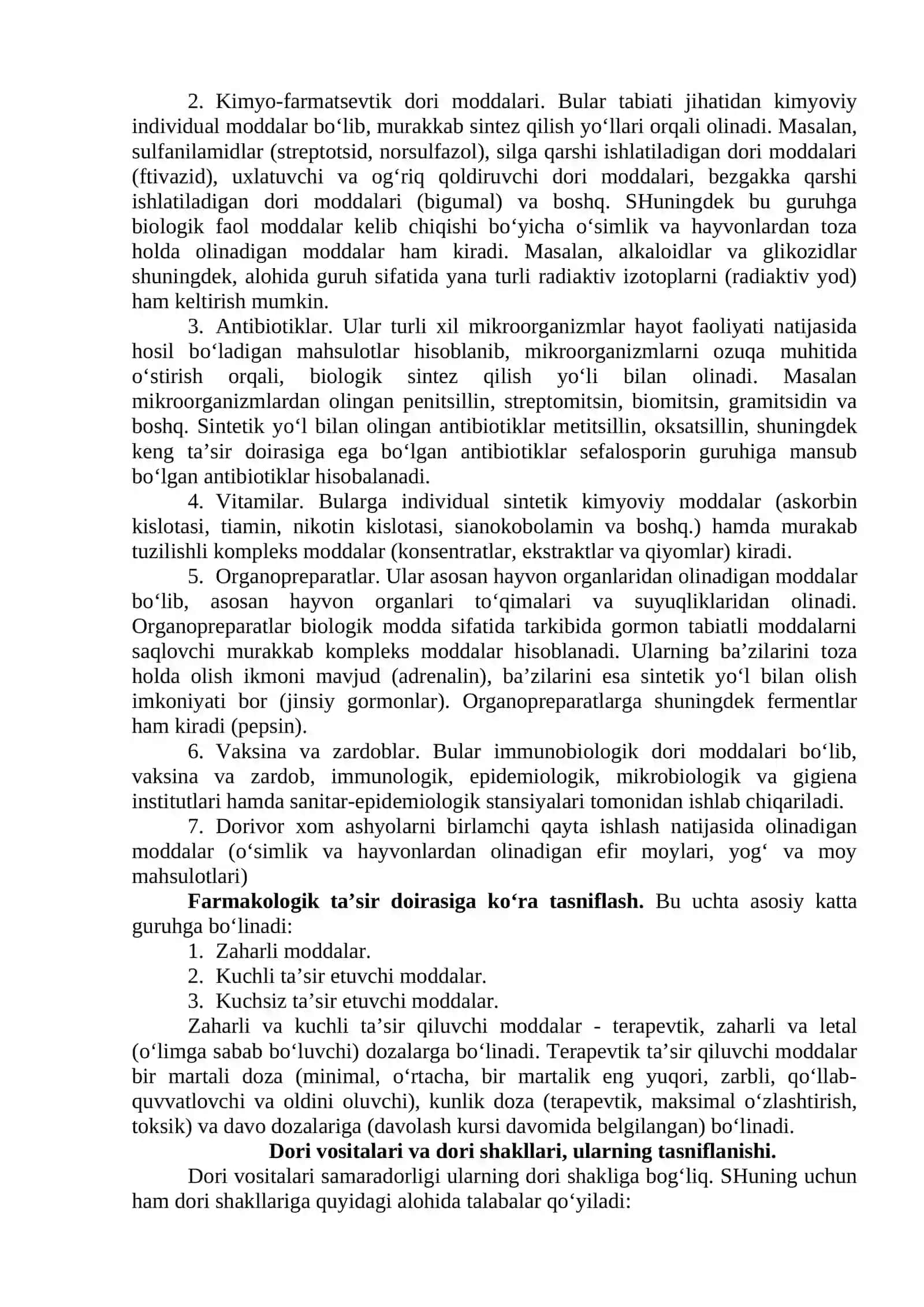 Ma’ruza: Farmatsevtik ishlab chiqarishda dori vositalari, turlari va qattiq dori shakllari 2