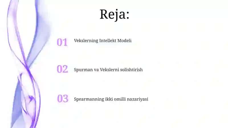 Vekslerning Intellekt Modeli 2