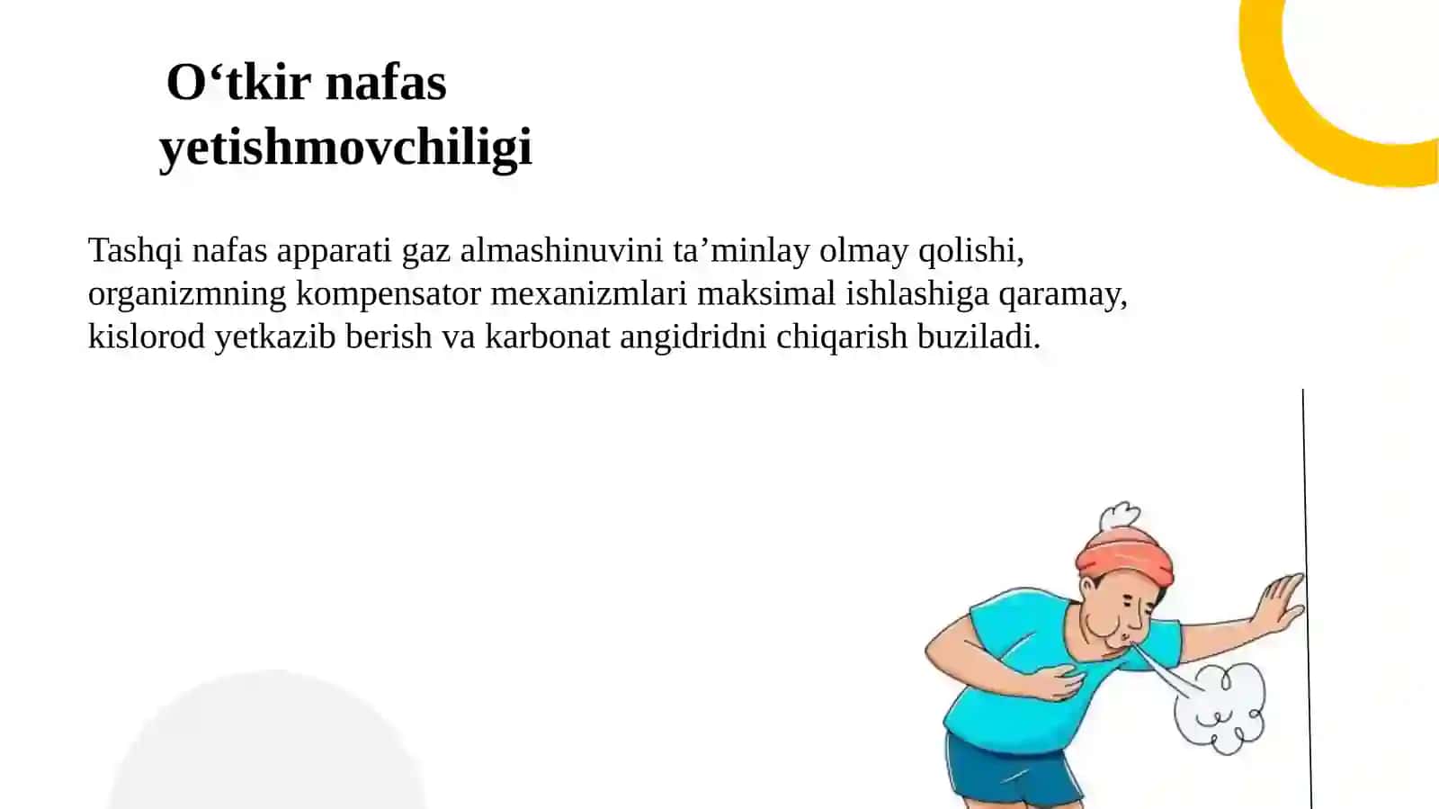 Oʻtkir va surunkali nafas yetishmovchiligi 2