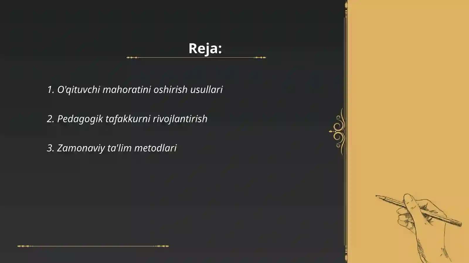 Pedagogik fikrlar taraqqiyotida òqituvchi mahorati masalalari 2