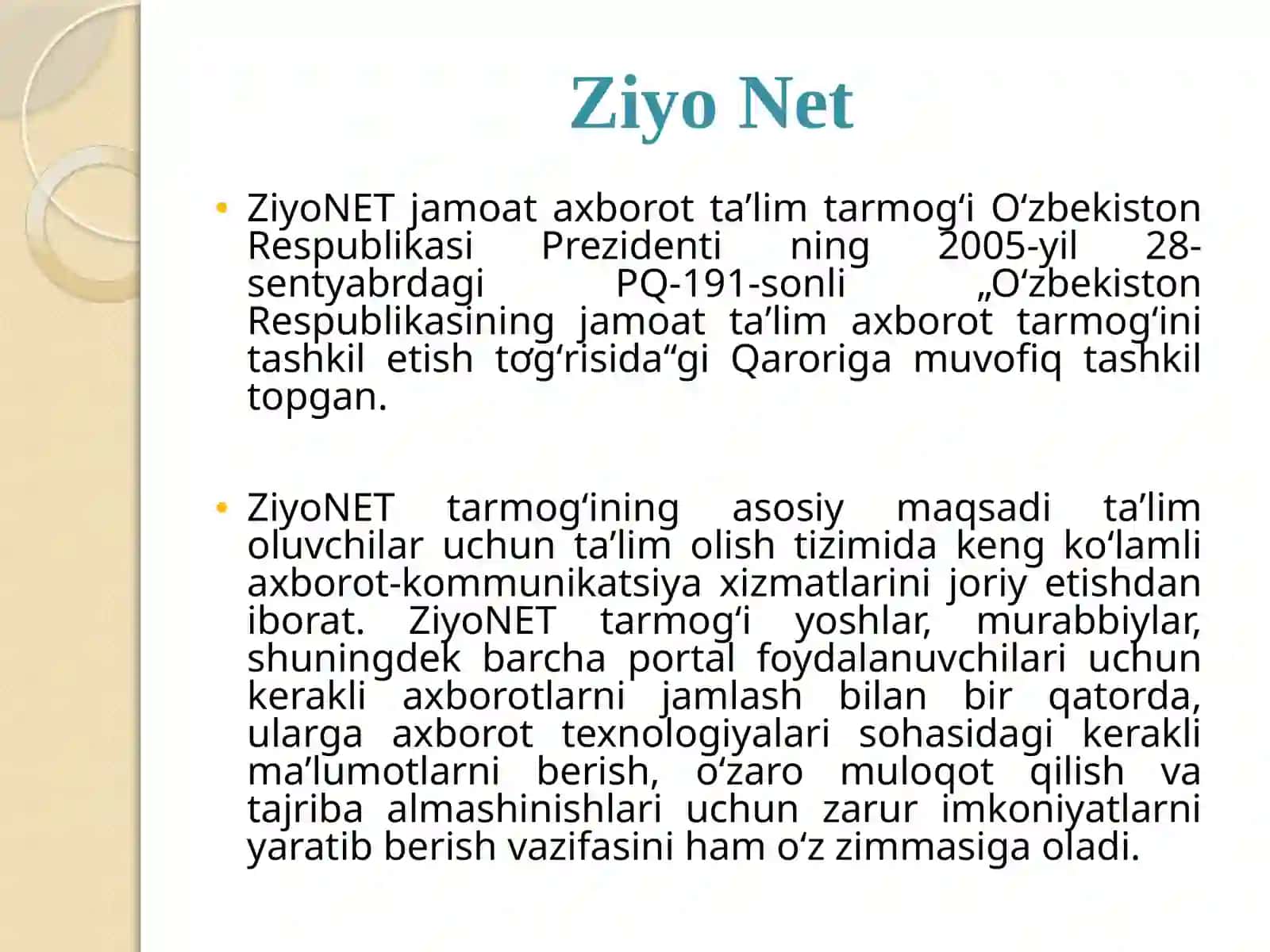 ZiyoNET jamoat axborot taʼlim tarmogʻi 2