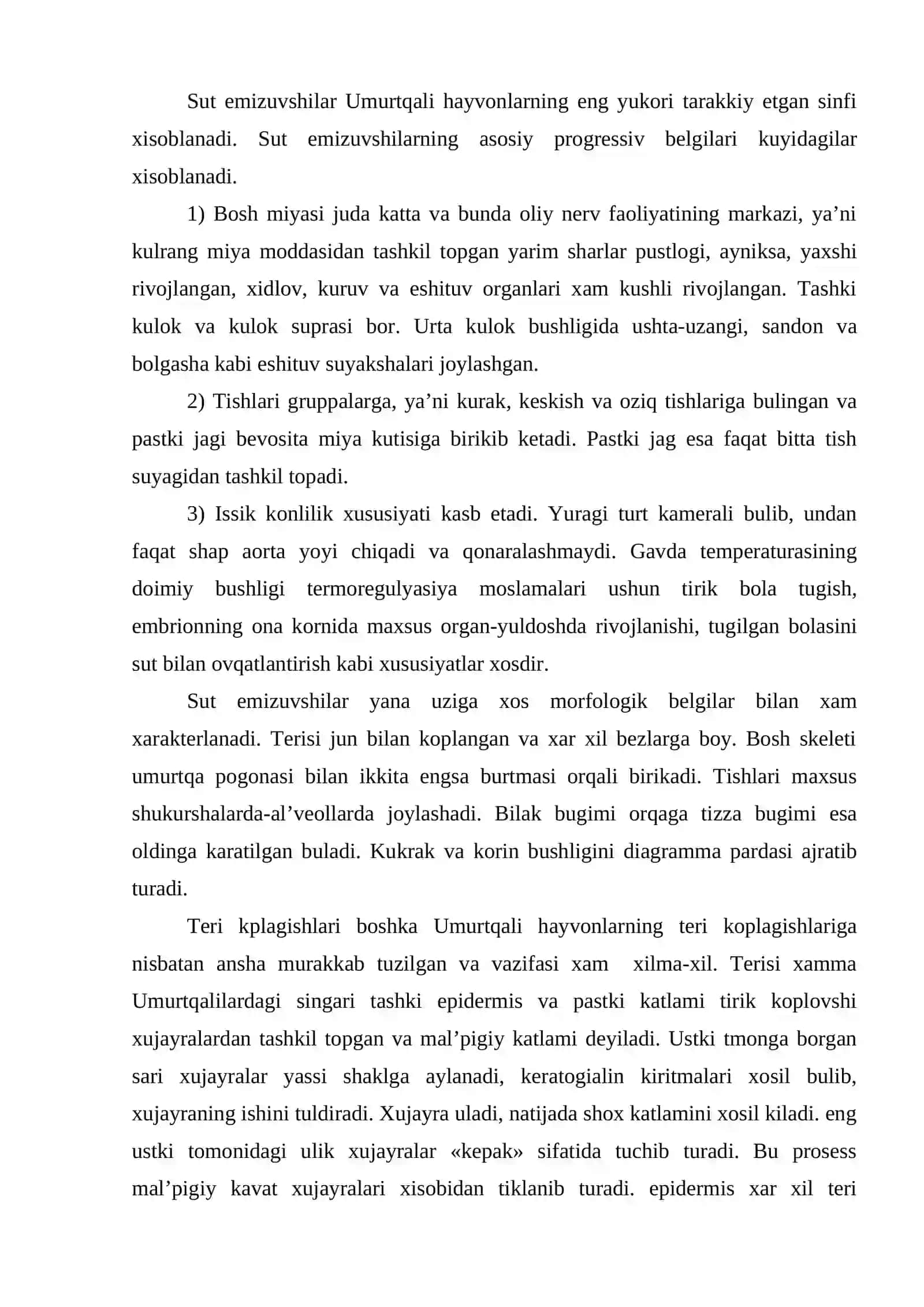 Sut emizuvshilar sinfi 2