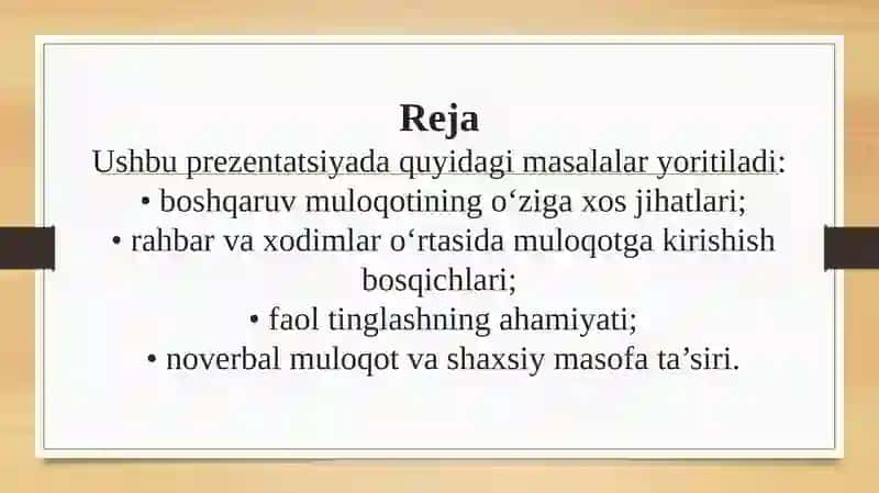 Boshqaruv jarayonida muloqot madaniyati 2