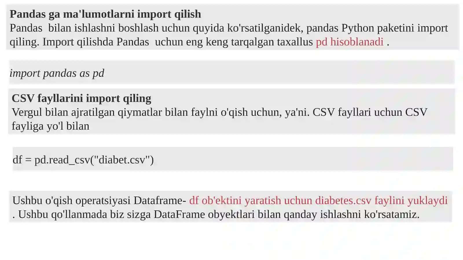 Pandas ga kirish: Pythonda ma'lumotlarni tahlil qilish (2-dars) 2