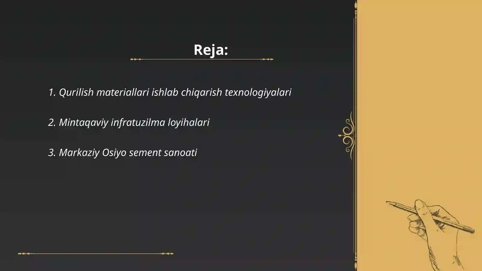 Qurilish materiallari ishlab chiqarish texnologiyalari 2