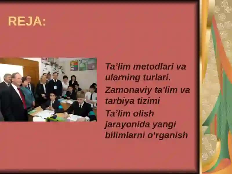 Ta'lim metodlari va ularning turlari 2