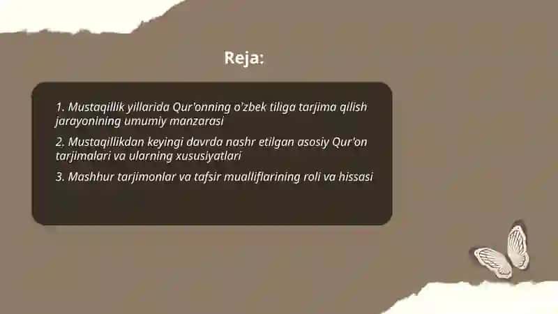 Qur'onning o'zbek tiliga tarjima qilish jarayoni 2