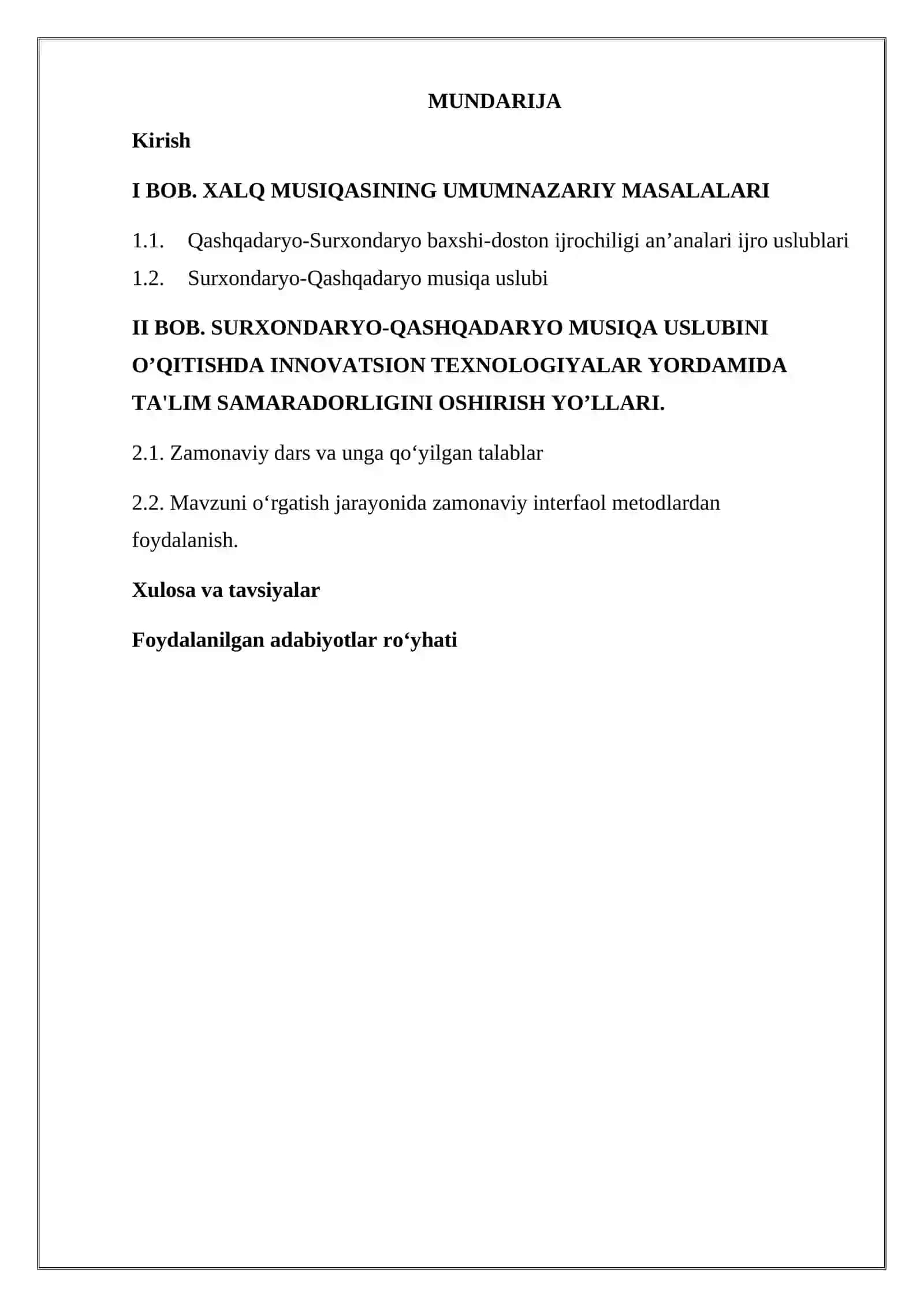 Surxondaryo, Qashqadaryo musiqa uslublarini o’rganishda innovatsion texnologiyalar 2