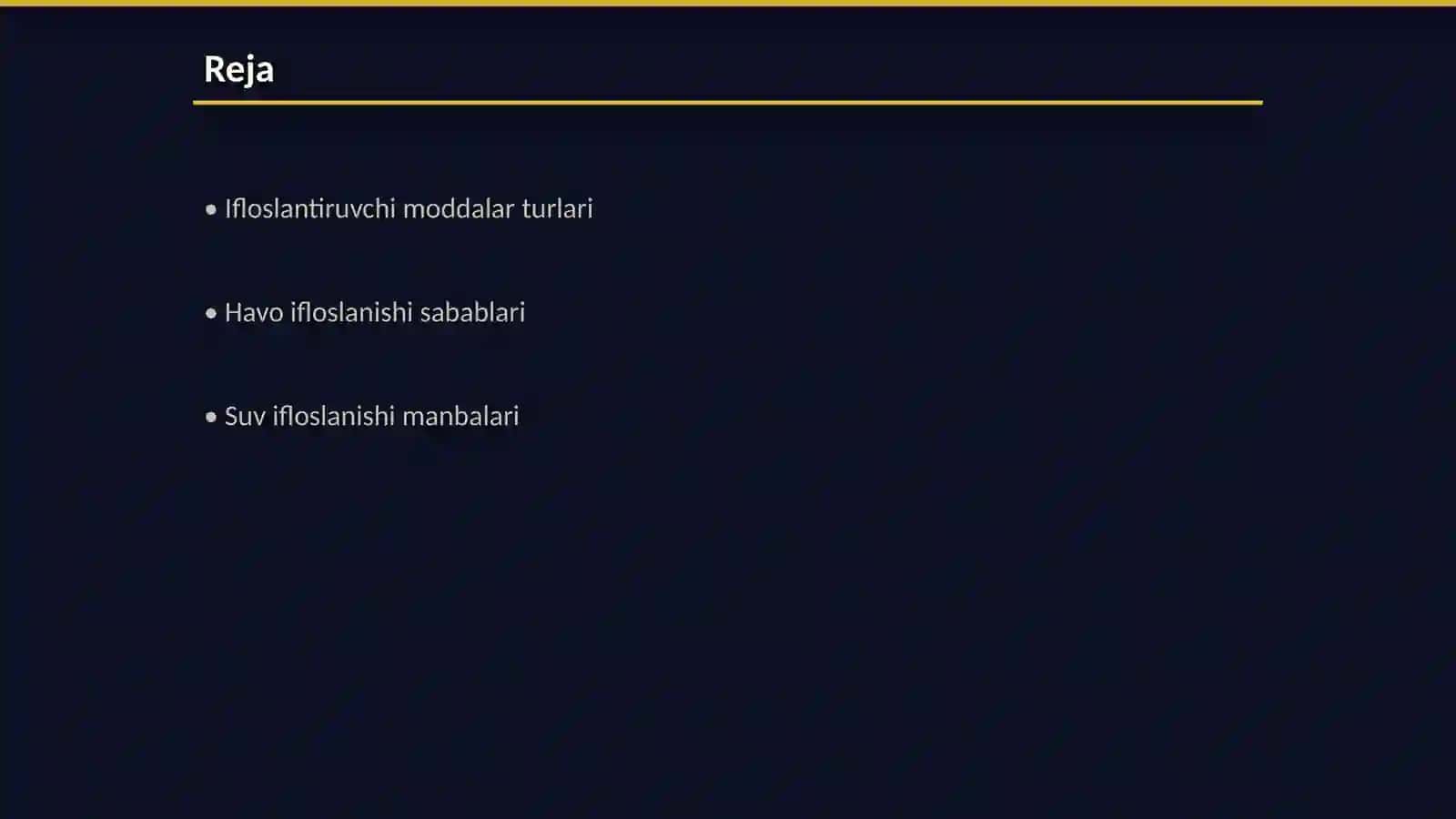 Atrof muhit ifloslanish turlari 2