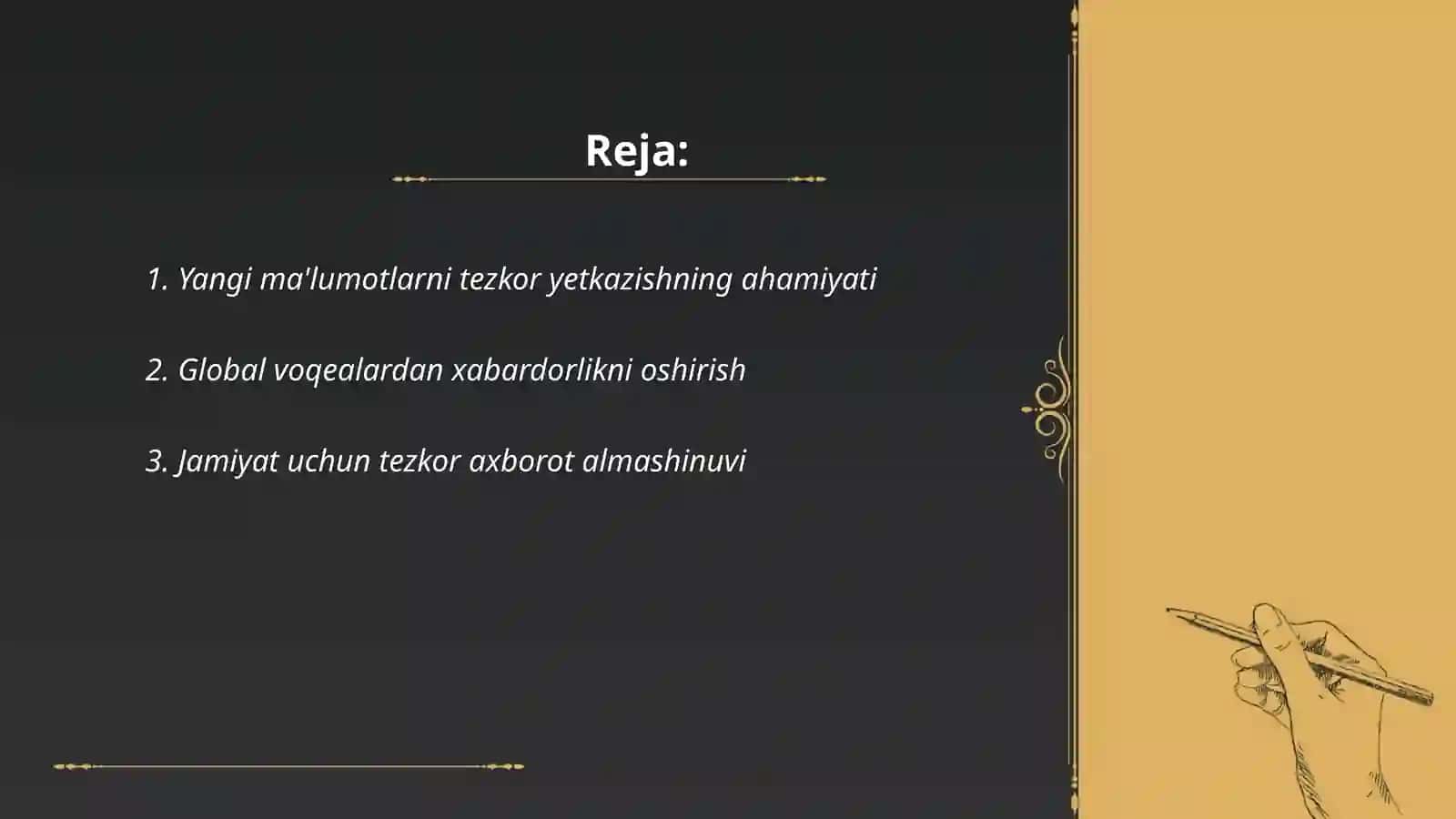 Yangi ma'lumotlarni tezkor yetkazishning ahamiyati 2