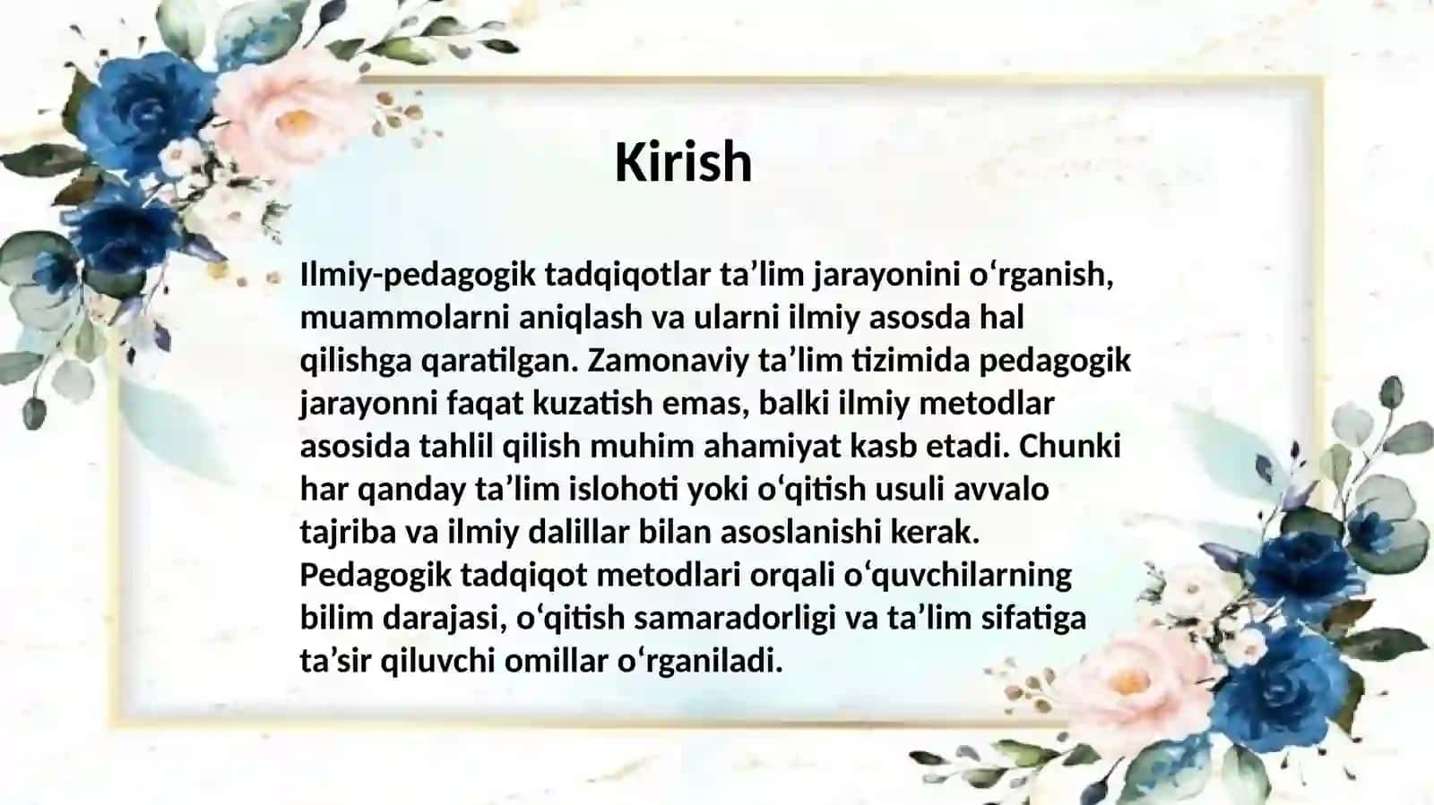 ILMIY-PEDAGOGIK TADQIQOT METODLARI 2
