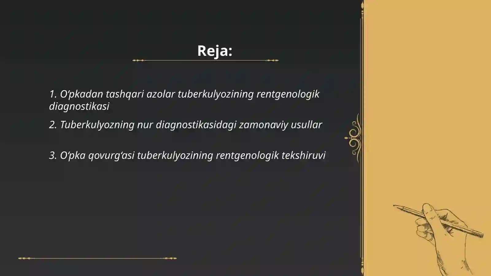 O'pkadan tashqari azolar tuberkulyozining rentgenologik va nur diagnostikasi 2
