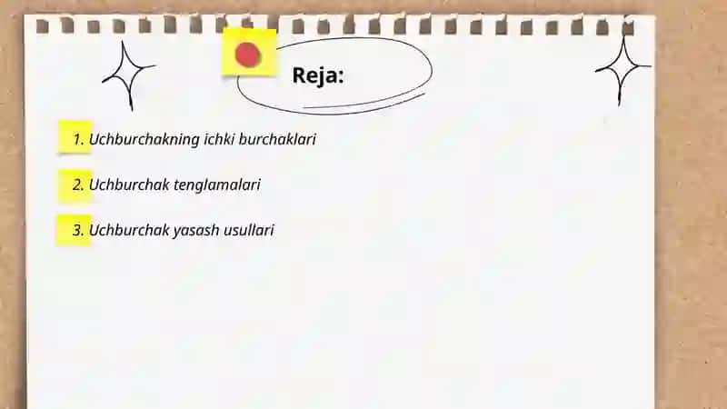 Teng tomonli uchburchak yasash 2