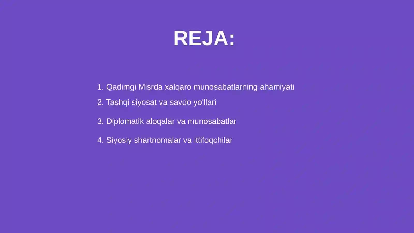 Qadimgi Misrda xalqaro munosabatlari va diplomatiyasi 2