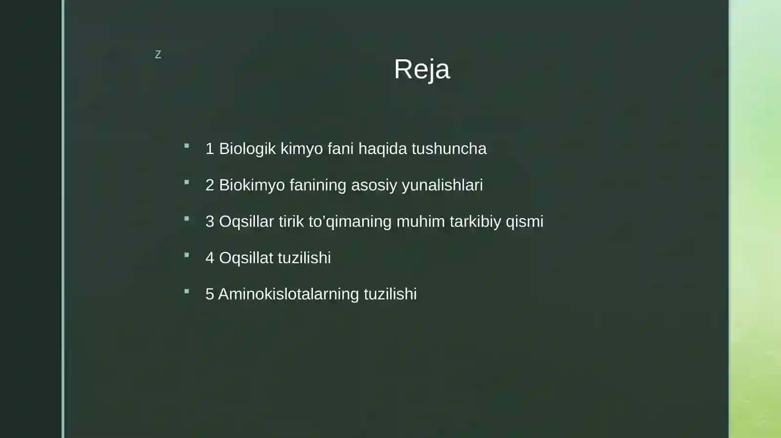 BiologikkimyofanigakirishAminokislotalarningsinflanishioqsillartuzilishi 2