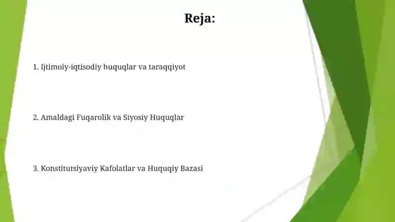 Yangi O'zbekistonda inson haq-huquqlari va erkinliklari kafolatining yaratilishi 2