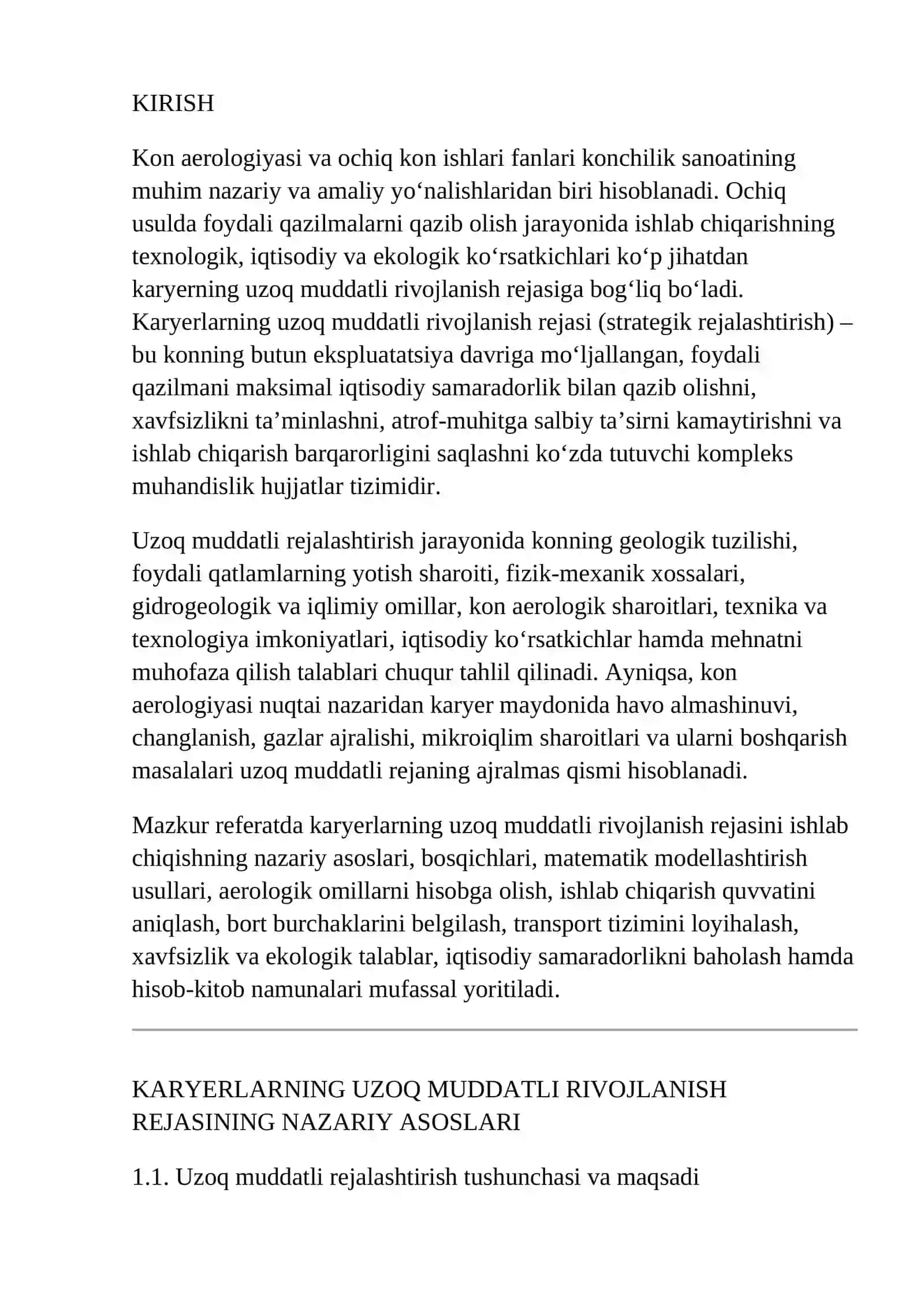 KARYERLARNING UZOQ MUDDATLI RIVOJLANISH REJASI 2