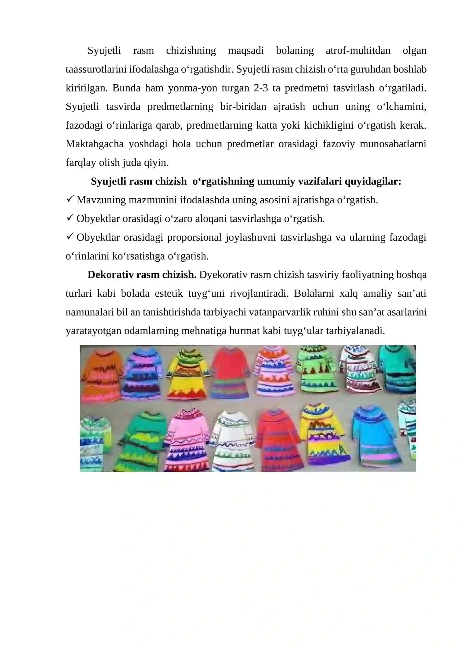 Maktabgacha yoshdagi bolalarni rasm chizish faoliyatiga o‘rgatish (4-amaliy mashg‘ulot) 2