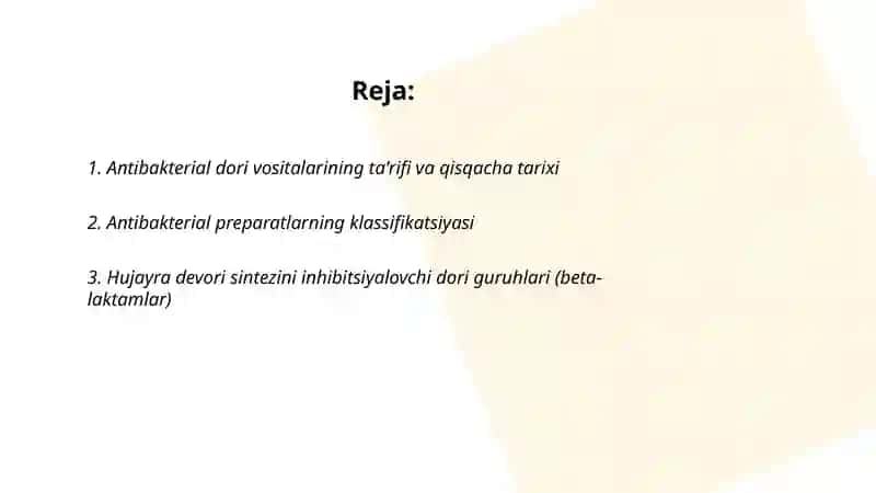 Antibakterial dori vositalari 2