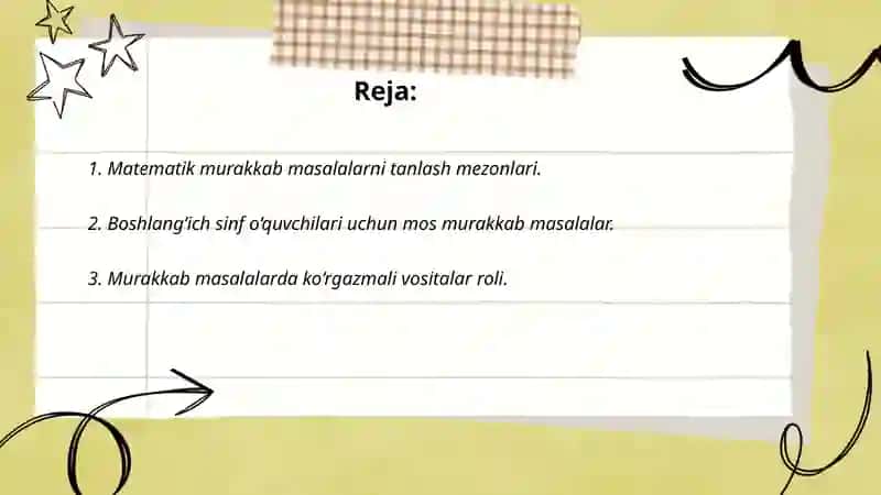 Boshlang‘ich sinf matematika darslarida murakkab masalalar bilan ishlash metodikasi 2