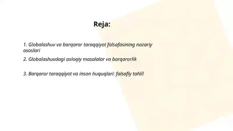 Globalashuv va barqaro taraqiyot falsafasi 2