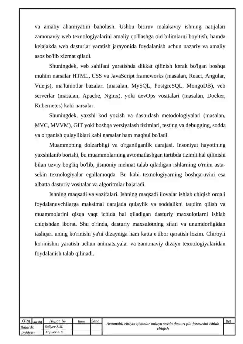 Web sahifalar va web ilovalar 2