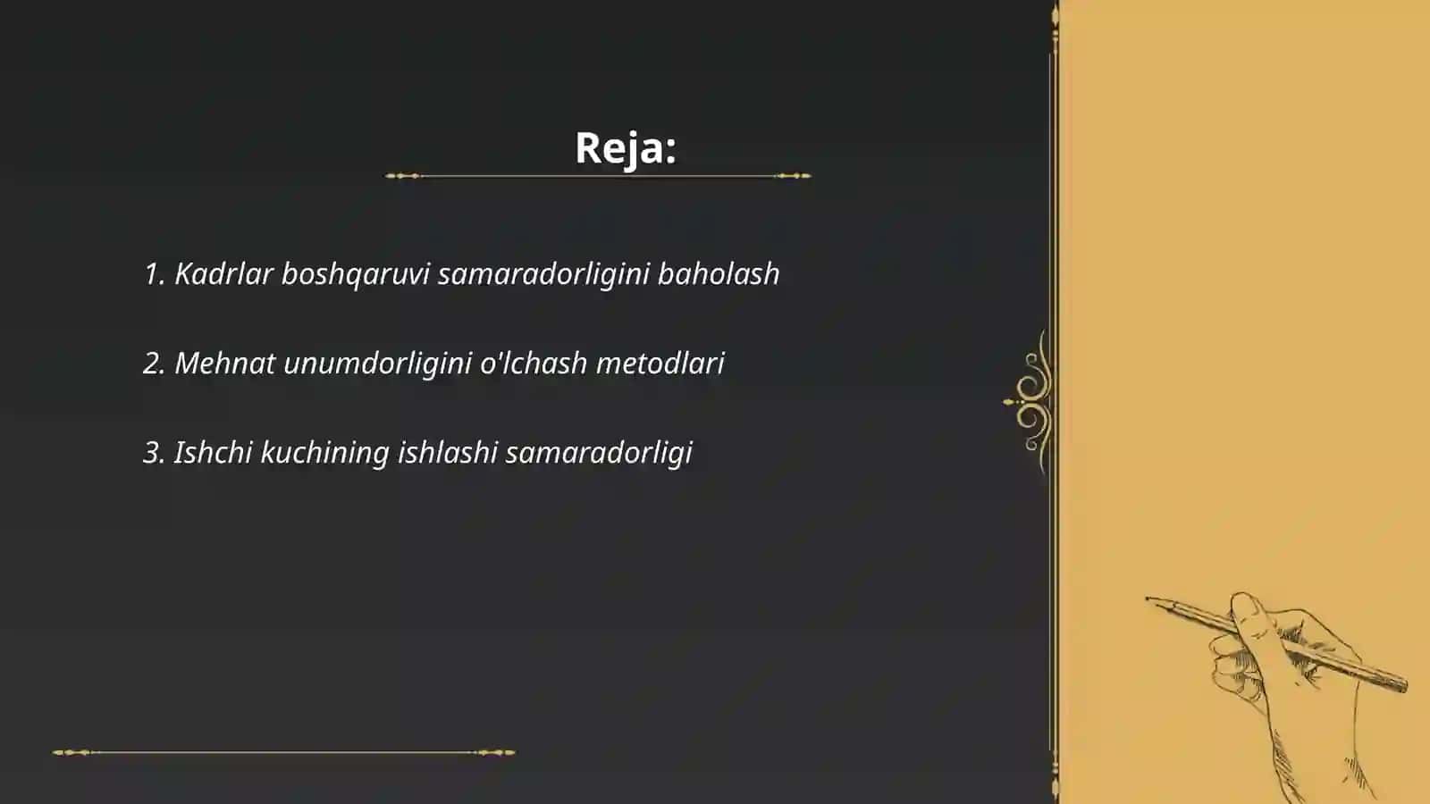 Inson resurslari faoliyat samaradorligini baholash yondashuvlari 2
