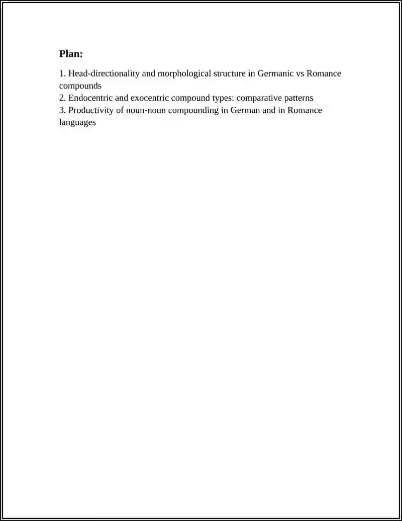 COMPARATIVE ANALYSIS OF COMPOUND WORD FORMATION IN GERMANIC AND ROMANCE LANGUAGE 2